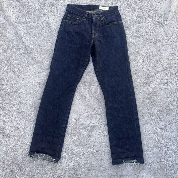 Imogene and Willie Denim Men’s Henry Selvedge Jeans Dark Blue 28X30 Raw Hem READ - Picture 2 of 10